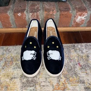 Like New Soludos Velvet Boat Shoe